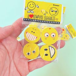Rubber eraser small funny face other creative card eraser elementary school students love supplies gift stationery school primary school