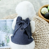 Джинсовая джинсовая юбка для собак, маленькая собачья джинсовая юбка для собак, выгула из груди плюшевые