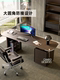 Light luxury Italian minimalist study desk designer modern simple solid wood home living room computer office writing desk
