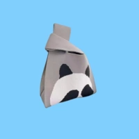 WW-Закрывающие глаза Панда-Серый