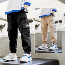 v Boy Clothing Boy Spring Autumn Work Pants 2021 New Kids Casual Wear Pants Big Kids Sports Pants Loose Long Pants