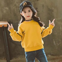 Childrens clothing girls spring and autumn clothing long sleeves 2021 new children Han version blouses CUHK Tong Yang qi Bottoms Shirt Tide