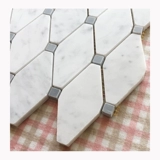 Белая мраморная мозаика на стену, головоломка, ископаемые