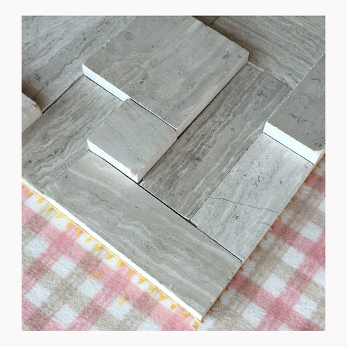 Натуральная мраморная мозаика наклейка на стенах серой 3D кирпич серого дерева