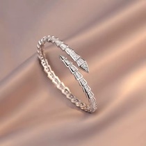 Zircon snake bone bracelet for women ins European and American light luxury high-end design bracelet trendy fashion personalized hand jewelry