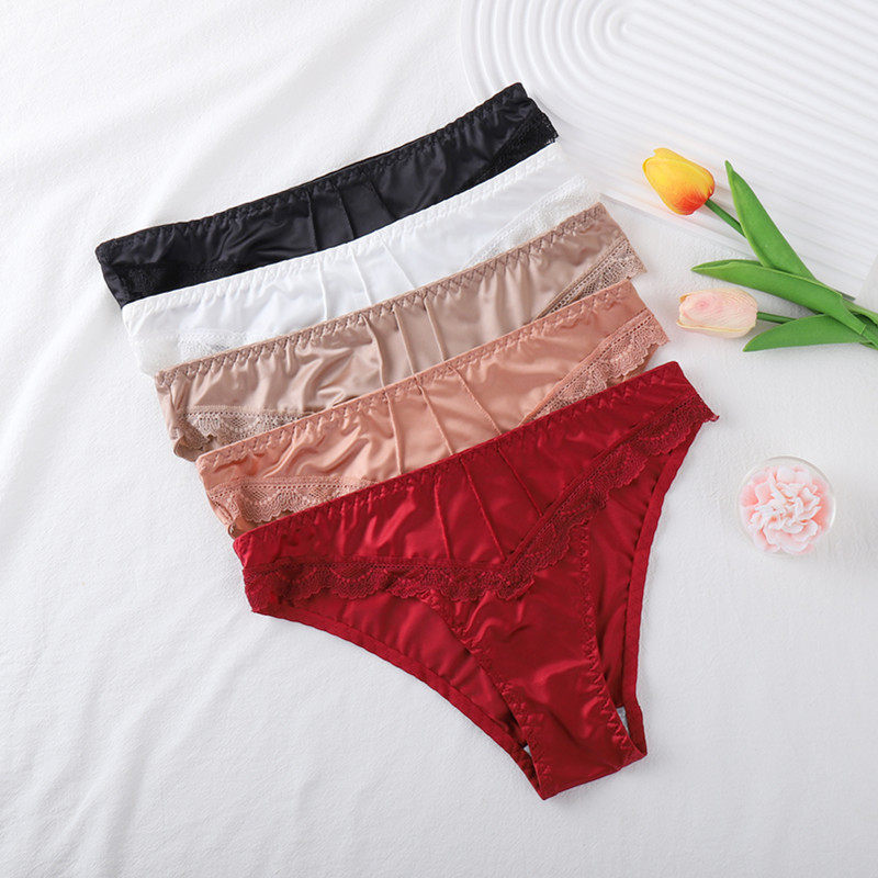 女三角裤 cotton crotch women's sexy lace underwear棉裆三角裤性感内裤
