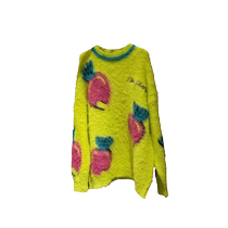 Lazy Breeze Sweet and Less Carrot Embroidered Sweater Woman 2022 Autumn Winter New Loose Round Collar Casual Blouse