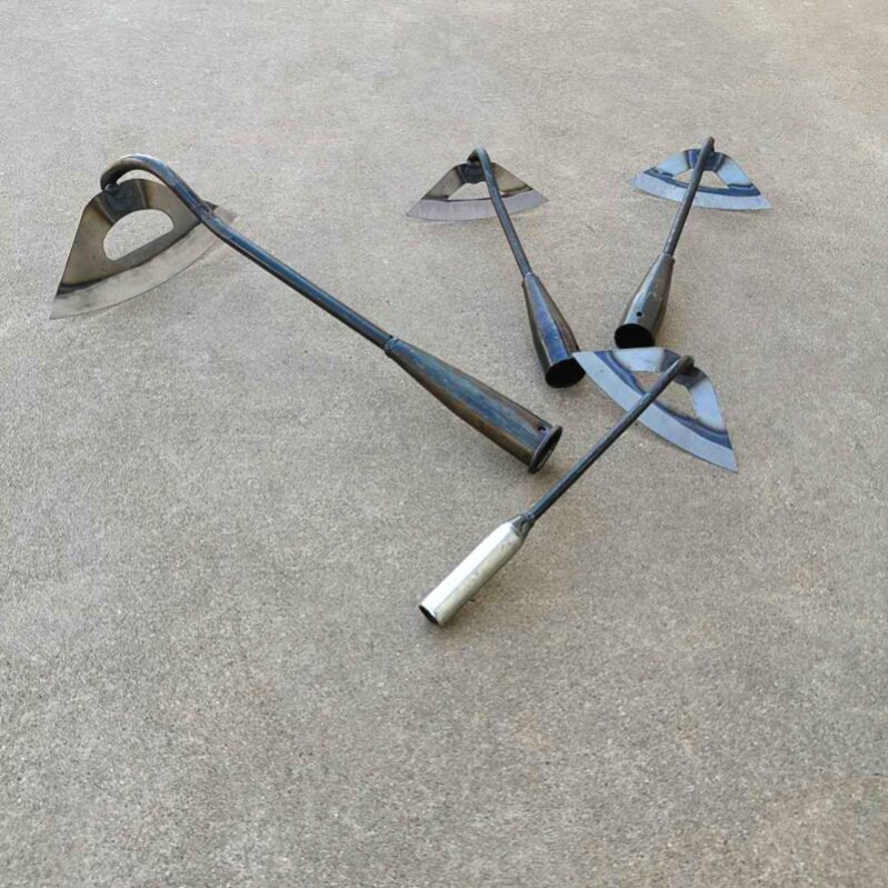 Grass artifact household push shovel agricultural small hoe stainless steel weeding tool manganese steel hoe knife weeding push knife