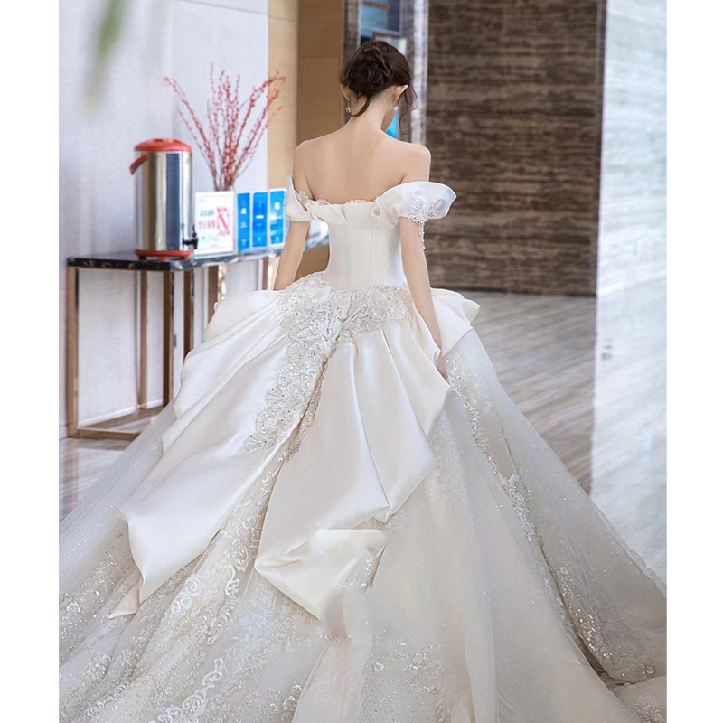 Retro advanced wedding dress for bride, 2023 collection, high-quality style, french style Retro advanced wedding dress for bride, 2023 collection, high-quality style, french style