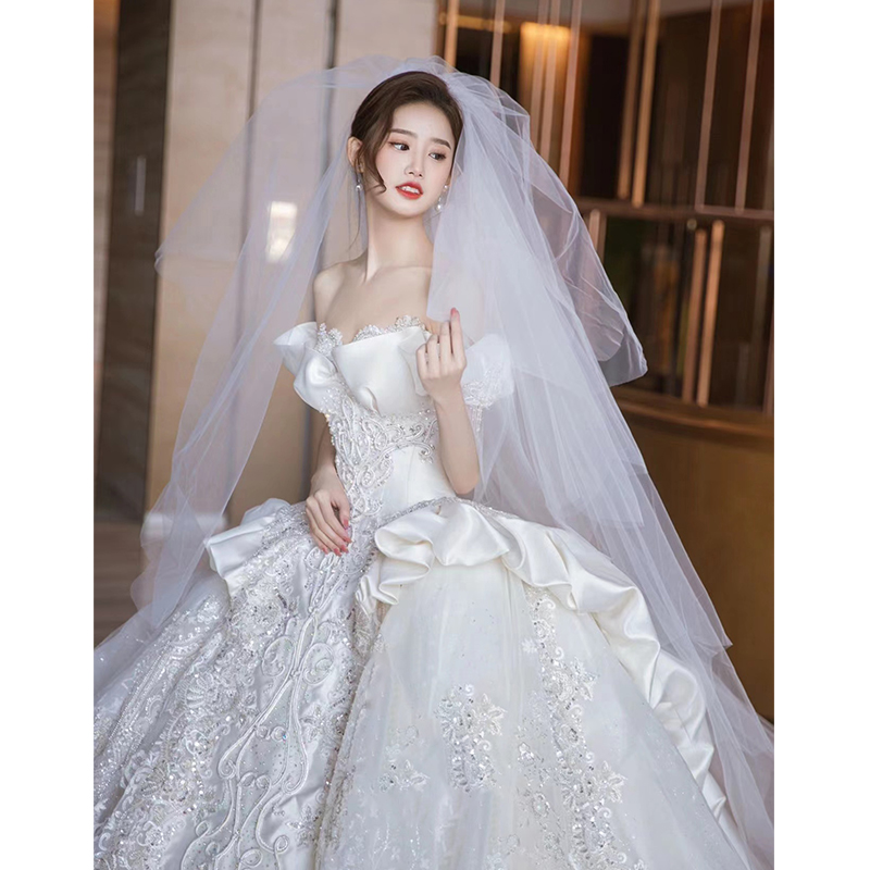 Retro advanced wedding dress for bride, 2023 collection, high-quality style, french style Retro advanced wedding dress for bride, 2023 collection, high-quality style, french style