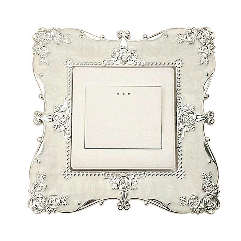 (Buy five giveaway one) European-style acrylic switch patch-switch protective sleeve socket wall applique resin wall applique