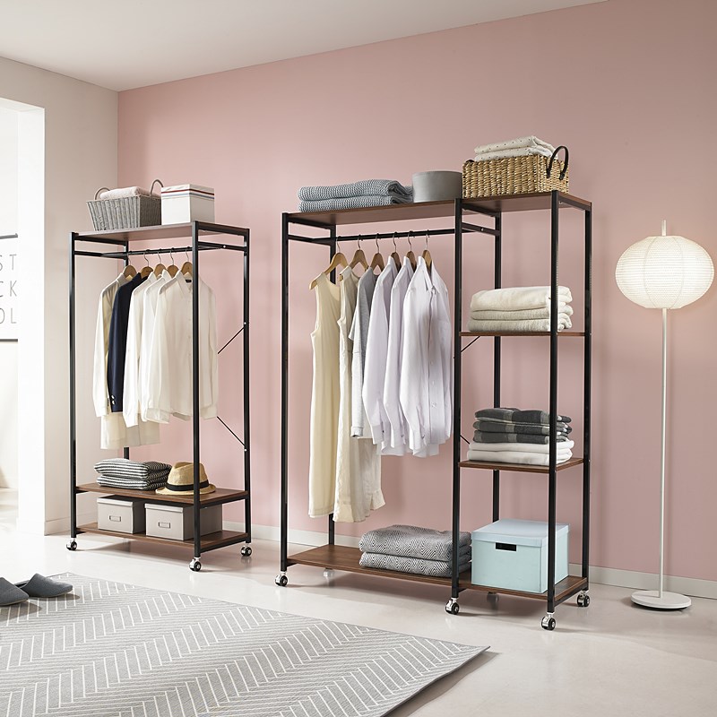 Floor Wardrobe Single Lever Open Multilayer Hanger Bedroom Home Hanging Clothes Rack Clothes Hat Rack Cool Hanger