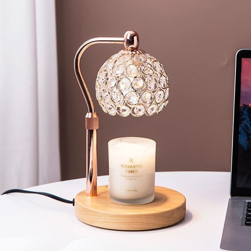 Aromatherapy lamp melting wax lamp small table lamp bedroom bedside warm lamp no fire melting candle lamp ins European retro night lamp