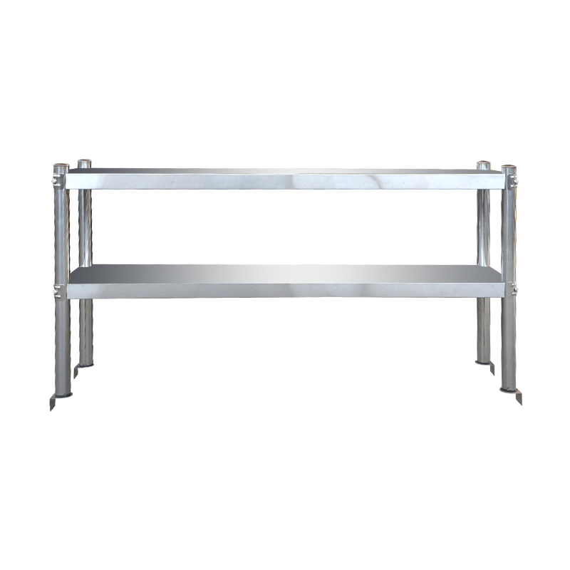 Stainless steel bench upright frame kitchen special placing shelf thickened double layer of three-layer table stand surface shelf