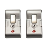 Чемодан, замок, черные серебряные аксессуары, универсальный брелок