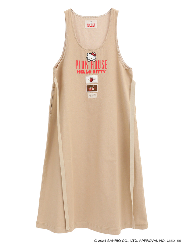 【 50% off 】Pinkhouse 【Hello Kitty Collaboration】 Letter Print Patch Pocket Sleeveless Top