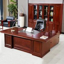 Boss desk CEO desk office desk and chair combination simple modern single solid wood leather paint executive desk desk