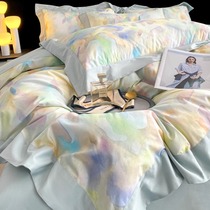 High-end 180 count cotton four-piece set pure cotton long-staple cotton digital printing quilt cover light luxury bedding 24 new styles