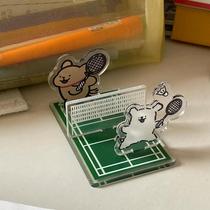 Bracket creative feather cartoon activity line puppy badminton mobile phone holder