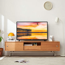 Nordic solid wood TV cabinet Home living room stainless steel storage cabinet simple medieval floor-standing storage audio-visual cabinet