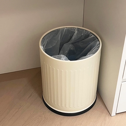 Cream Style Trash Can for Home Living Room Kitchen Bedroom Bathroom 2025 New Style Accessible Luxury High-End Simple Large Capacity