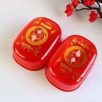 Soap box wedding wedding supplies wedding soap box pair cup mouthwash plastic washing set creative dowry red
