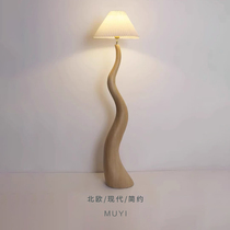 Floor Lamp Day Style Designer Art Living Room Lamp Nordic Solid Wood Creative Personality Bedroom Book House Folk Juku