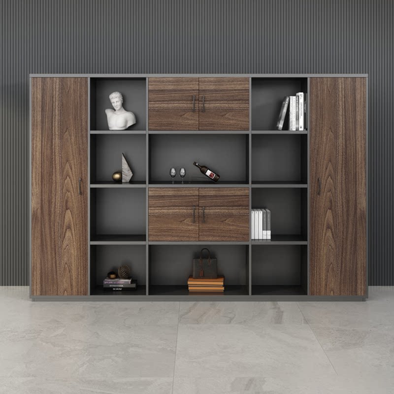 Office filing cabinet wooden bookcase rack storage filing cabinet data cabinet floor background cabinet office furniture