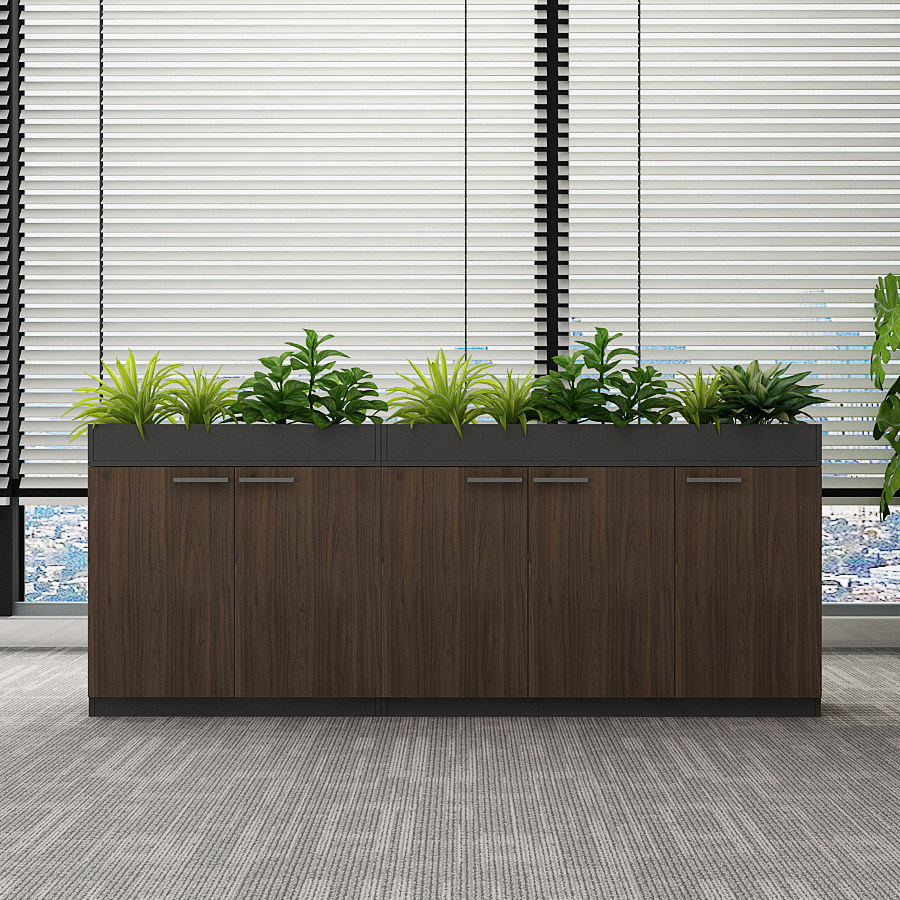 Office filing cabinet storage low cabinet storage cabinet bookcase with lock wooden flower trough cabinet office cabinet sundries storage cabinet