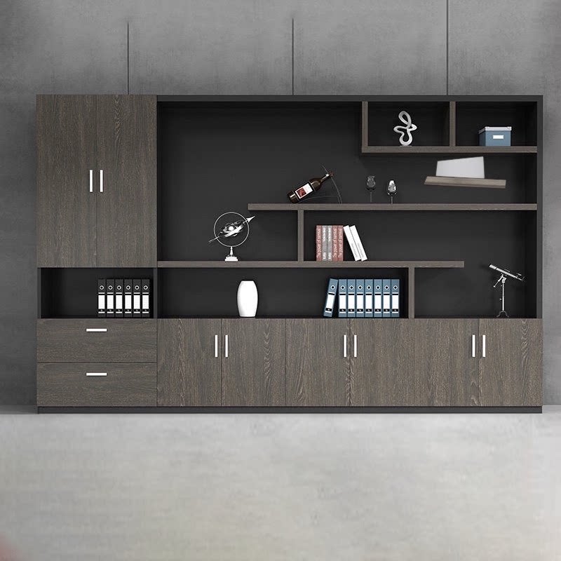 Shiji wood song office wooden file cabinet bookcase combination data file cabinet boss room background file cabinet