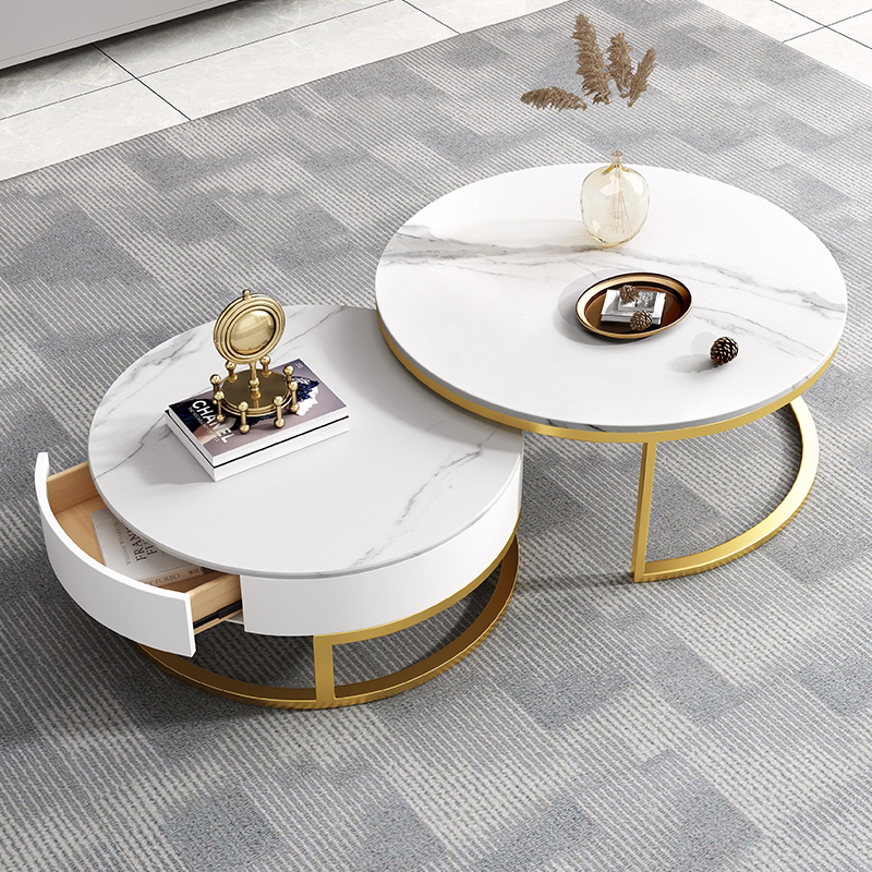 Italian-style slate minimalist coffee table light luxury modern minimalist small apartment living room home rectangular office tea table