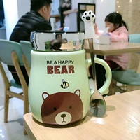 Зеленый запечатанный мишка с крышкой + ложка из кошачьих когтей