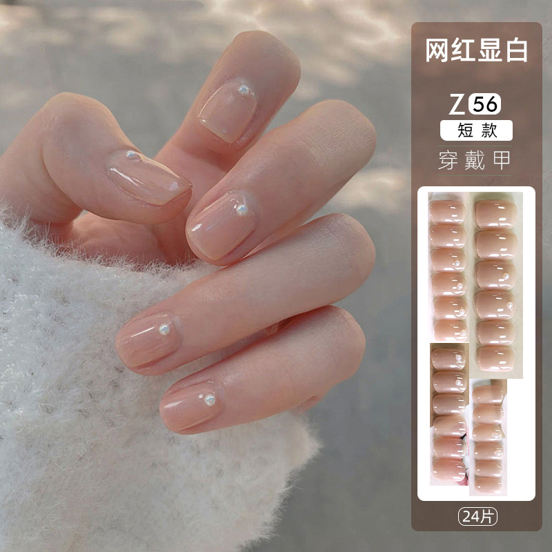 Wearing nail manicure patch nail sticker female finished product wearable fake custom high-end short summer ins style