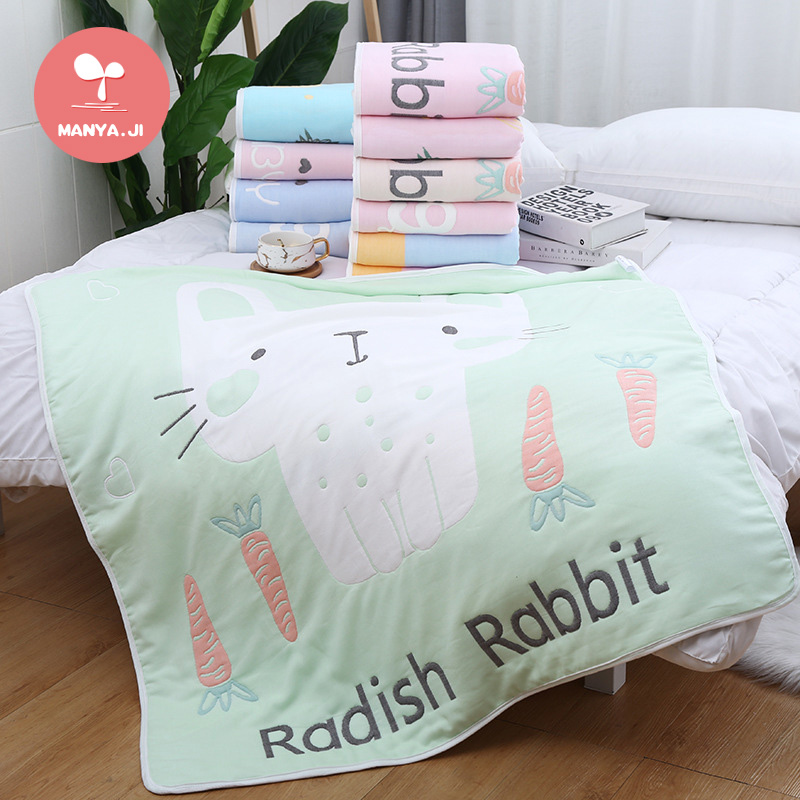 Pure Cotton Cloth Cover Blanket Baby Air Conditioning By Summer Thin all cotton newborn baby Children's kindergarten blankets