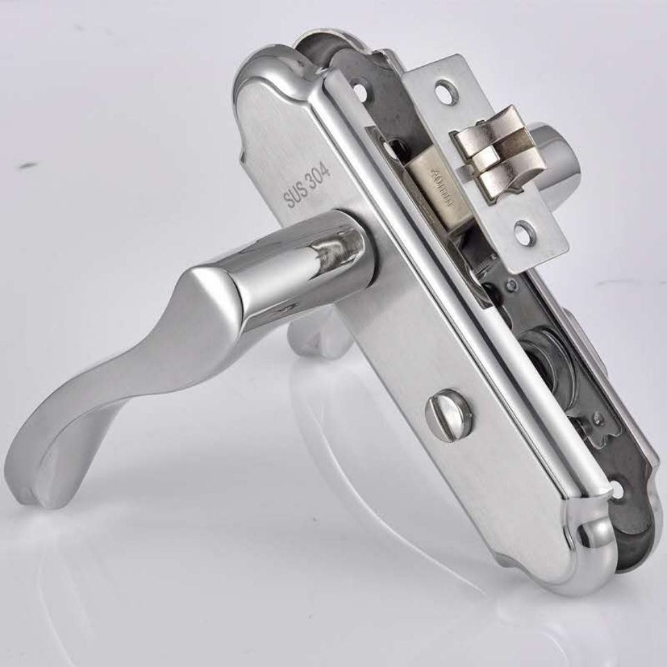 Powder room door lock keyless toilet bathroom lock handle home bathroom lock tongue bathroom handle universal