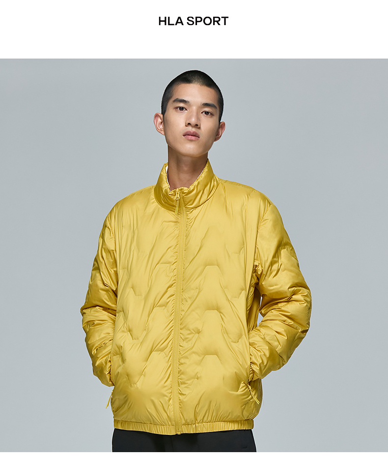 海澜之家 2021秋冬新款 90%充绒  男短款立领羽绒服 图7