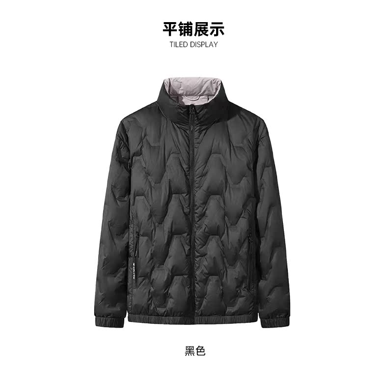 海澜之家 2021秋冬新款 90%充绒  男短款立领羽绒服 图13