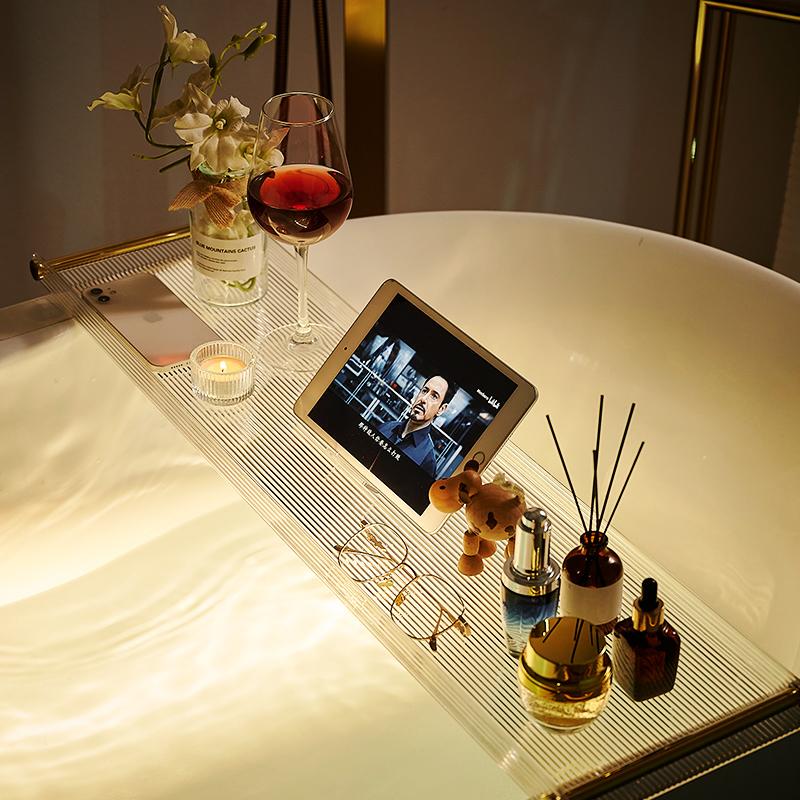Bathtub Shelf, High-End Bathroom Soaking Shelf, Bathroom Bathtub Acrylic Storage Rack, Trendy Stand