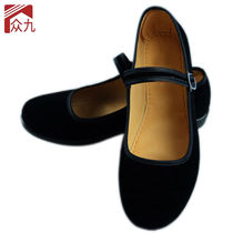 Zhongjiu black labor protection shoes cloth shoes hotel ladies work shoes soft sole black 38