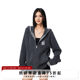 Simple hooded sweater loose lazy style sweater plaid couple coat