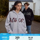 Оригинальный кардиган, толстовка с капюшоном для влюбленных, в американском стиле, с вышивкой, с печатью вашего логотипа