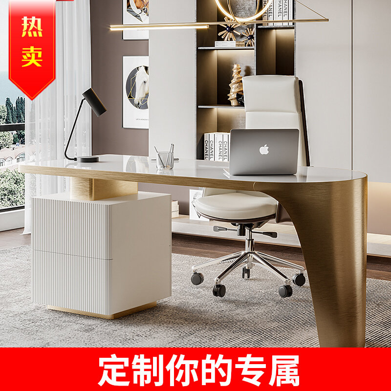 Italian-style light luxury minimalist slate office desk home master bedroom computer desk design simple writing consultation desk