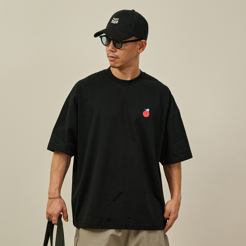 Broshood X Joeng Whonose Collaboration Sorona Cool-Touch Suede Small Print Short-Sleeve T-Shirt Broshood X Joeng Whonose Collaboration Sorona Cool-Touch Suede Small Print Short-Sleeve T-Shirt