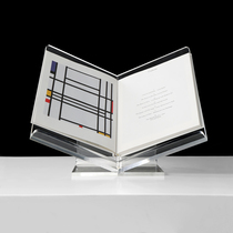 Simple modern acrylic magazine bookshelf ornaments model room sales office display display rack designer soft decoration