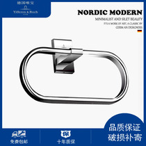 German Villeroy & Boch all-copper towel hanging ring without punching bathroom hand towel hanging ring round towel rack hanging ring