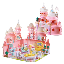 Small Rabbit Toy Girl Emulation Animal Pet House 5-8 Year Old Children Doll Over Home Castle House 6