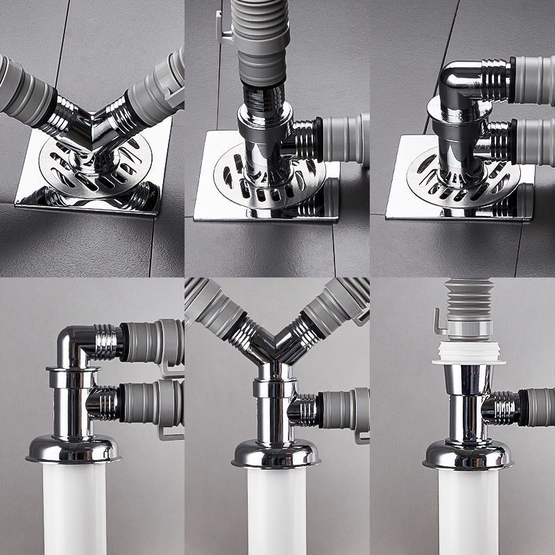 Washing machine floor drain cover special joint dual-use deodorant cover drain pipe anti-reverse overflow water pipe tee