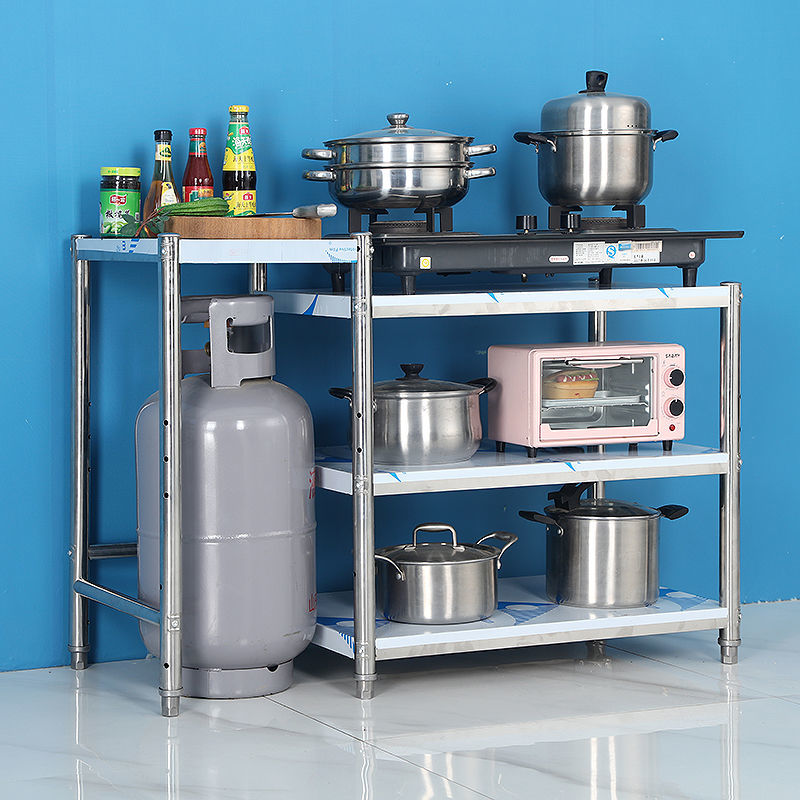 Cooking table stove shelf simple gas stove back kitchen stainless steel custom kitchen baking kneading chopping board workbench