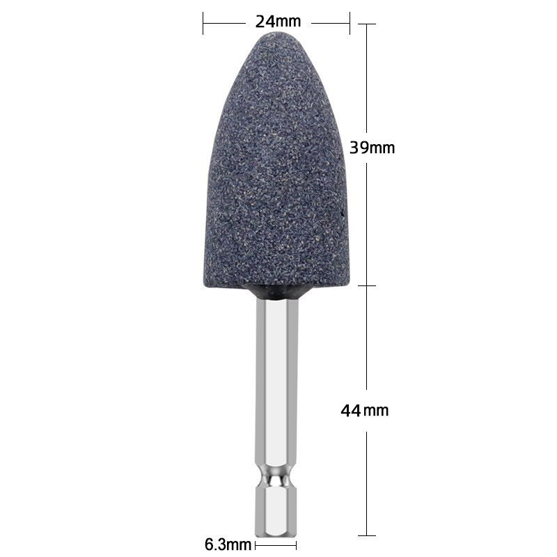 Pneumatic screwdriver grinding wheel grinding head brown corundum grinding wheel electric grinding head cylindrical conical electric hexagonal handle grinding head wind pen