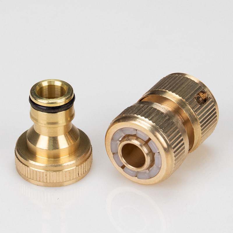 Full copper high pressure cleaning machine inlet and water outlet quick diameter joint Yili guidecar white horse household fast connecting